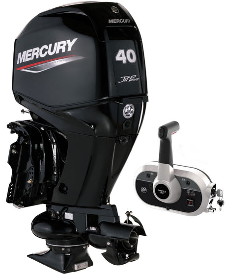 Mercury 40CV 4T Hydrojet EFI arbre long démarrage électrique et TRIM commande à distance