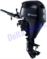 Tohatsu 30CV 4T arbre court démarrage électrique et TRIM barre franche