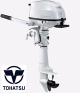 Tohatsu 6CV 4T arbre long démarrage manuel barre franche avec réservoir intégré