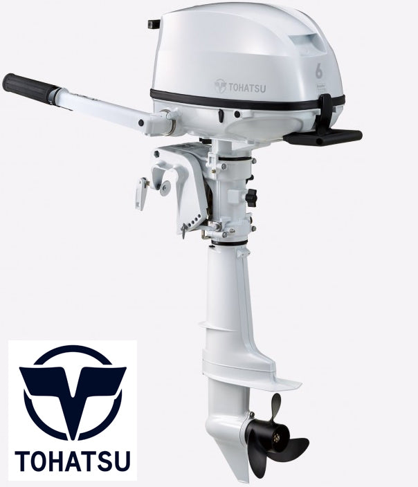 Tohatsu 6CV 4T arbre long démarrage manuel barre franche avec réservoir intégré