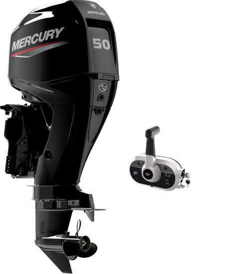 Mercury 50CV 4T EFI arbre long démarrage électrique et TRIM commande à distance