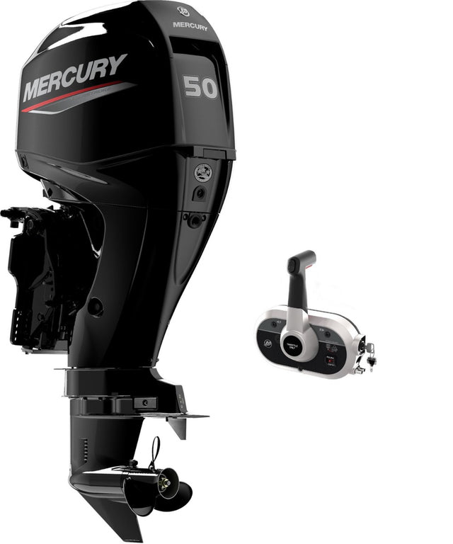 Mercury 50CV 4T EFI arbre long démarrage électrique et TRIM commande à distance