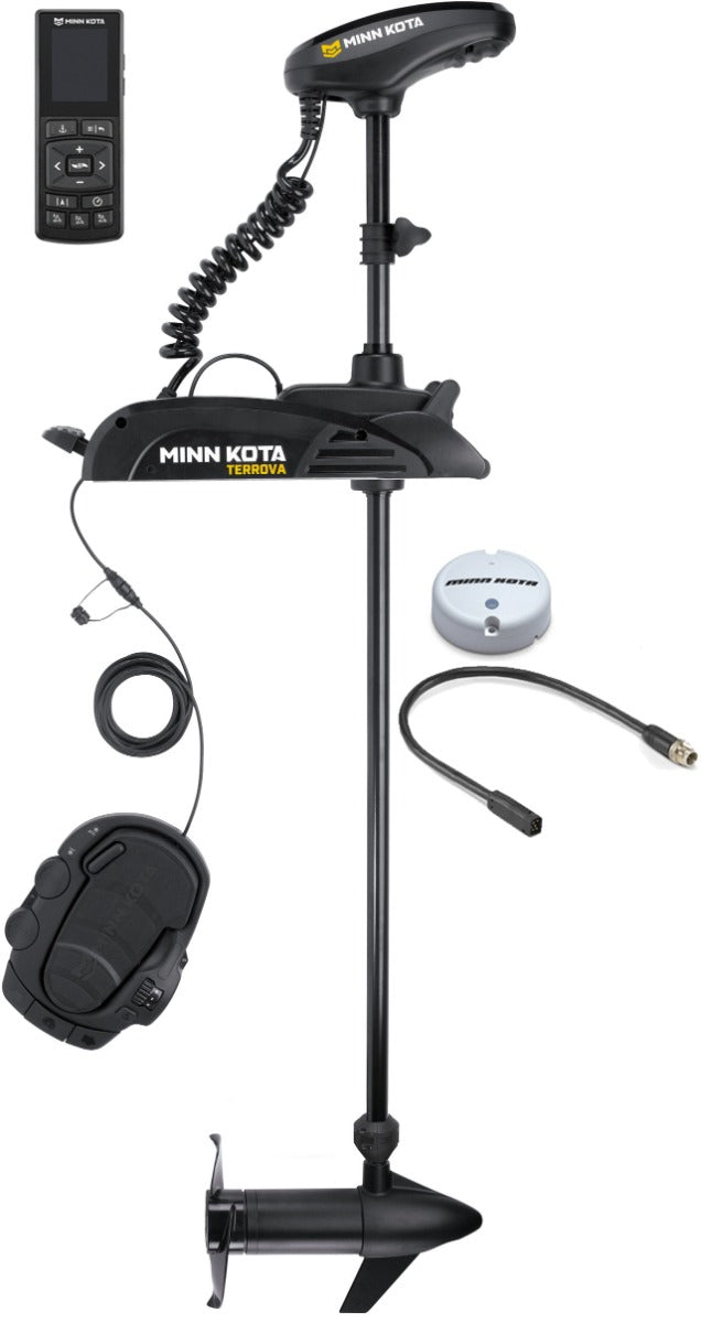 Moteur Electrique Minn Kota Terrova 55 Lbs 12V + Télécommande + Sonde DSC + Pédale