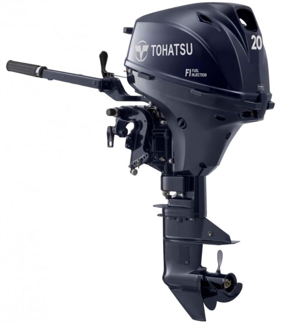 Tohatsu 20CV 4T arbre long démarrage  électrique + TRIM électrique barre franche