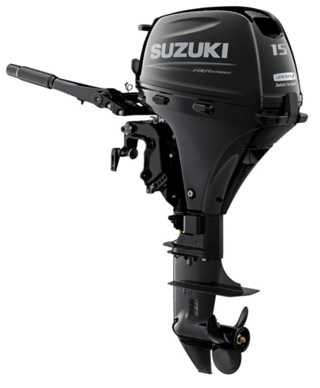 Suzuki DF15A 15cv 4T arbre long démarrage électrique barre franche