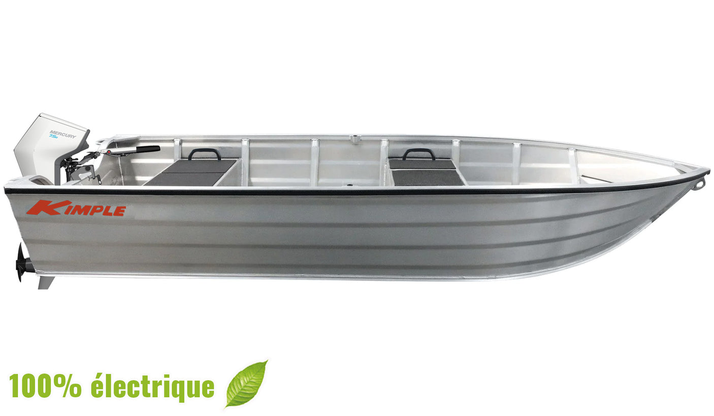 Pack Barque aluminium Kimple Catch 390 + moteur électrique Avator 7.5