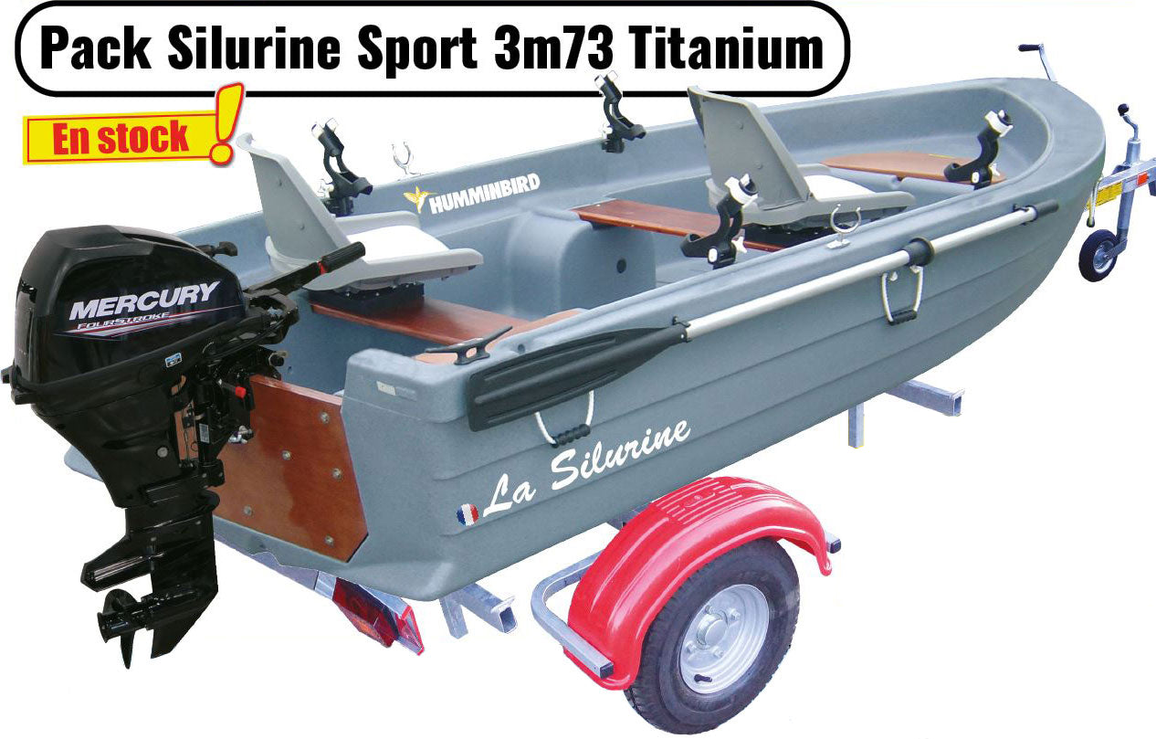 Pack Essentiel Barque Silurine Sport 3m73 + Mercury 6CV 4T+ Remorque GT