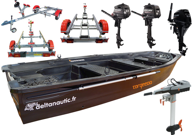 Pack hybride Silurine 4m + moteurs + remorque en option