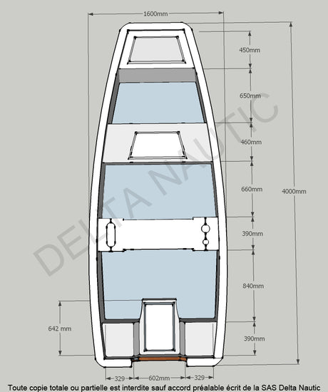 Pack hybride Silurine 4m + moteurs + remorque en option