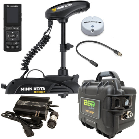 Pack Minn Kota Terrova 55 lbs 12V 137 cm GPS + valise batterie lithium BSR Prestige+ 100A et chargeur offert