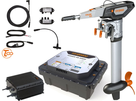 pack moteur electrique torqeedo cruise 6.0 avec batterie torqeedo et chargeur et passerelle torqlink