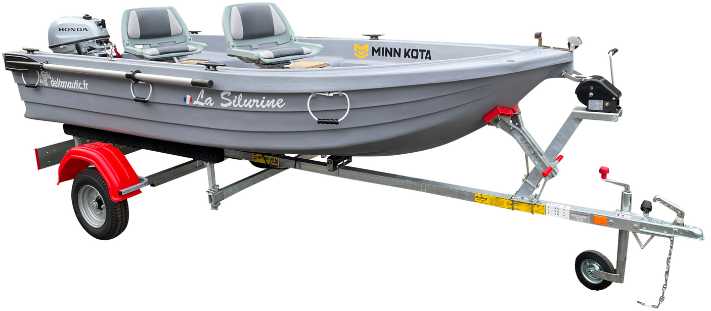 Pack barque Silurine Sport 3m73 + Honda 2.3CV 4T+ remorque GT Offre Spéciale PROS