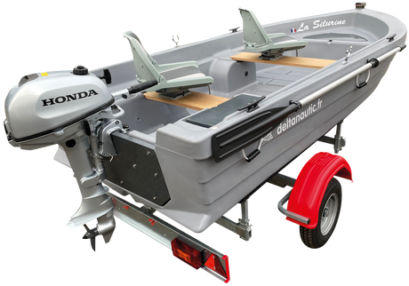 Pack barque Silurine Sport 3m73 + Honda 2.3CV 4T+ remorque GT