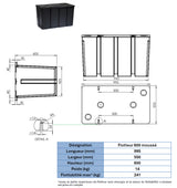 Flotteur pour ponton F 600 moussé