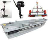 Silurine 4m Titanium + Moteur Parsun 6cv 4t + Moteur Osapian 55 Lbs + Remorque GT