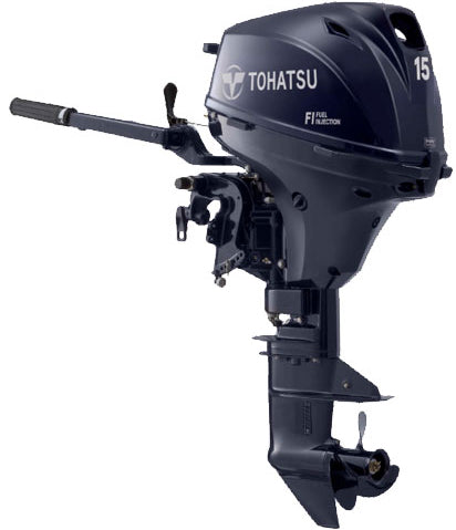 Tohatsu 15CV 4T arbre long démarrage électrique barre franche