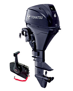 Tohatsu 6CV 4T bicylindre arbre long démarrage électrique