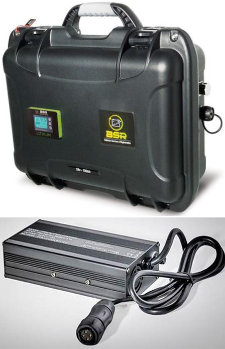 Valise Batterie Lithium BSR Lifepo4 Gen2 100Ah 24V + sortie régulée + chargeur offert