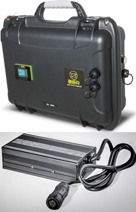 Valise Batterie Lithium BSR Lifepo4 Gen2 100Ah 36V + 2 sorties régulées + chargeur offert