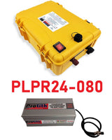 Valise Batterie Lithium 80Ah 24V + sortie régulée + chargeur offert