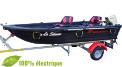 Pack Barque Silurine Sport 3m73 Blacky avec remorque GT et moteur Avator