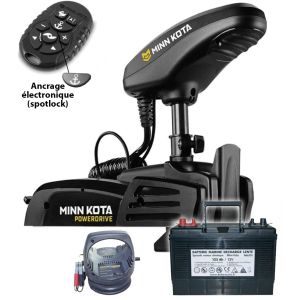 Pack moteur avant Powerdrive GPS 55 Lbs 12V arbre 137cm + micro télécommande