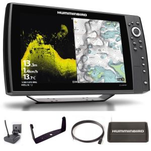Sondeur GPS Humminbird Hélix 12 G4N CHIRP MEGA DI + Sonde 140/240/1075/1150 KHz 