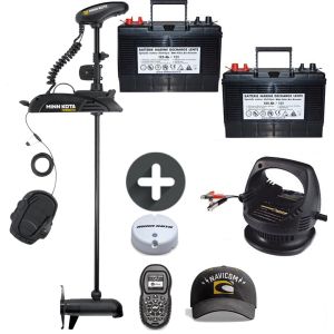 Pack moteur électrique Minn Kota Terrova 80 lbs 24V BT US2 + I Pilot BT + batteries + chargeur