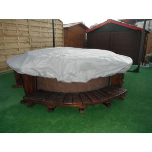 Bâche de protection pour spas avec entourage bois softub