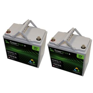 Lot de 2 batteries lithium 12V 55Ah Powerbrick