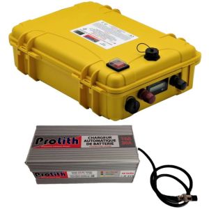 Valise Batterie Lithium 120Ah 12V + chargeur offert