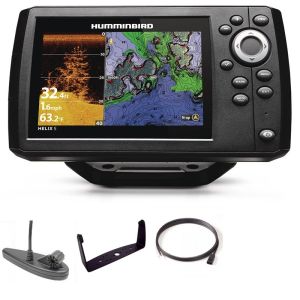 Combiné Humminbird Helix 5 G3 CHIRP DI + sonde tableau arrière 140/200/455 KHz