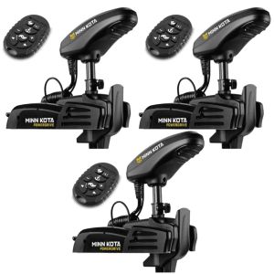 Lot 3 moteurs électriques Minn Kota Powerdrive 55 Lbs GPS 137 cm