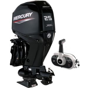 Mercury 25CV 4T Hydrojet EFI arbre long démarrage électrique et TRIM commande à distance