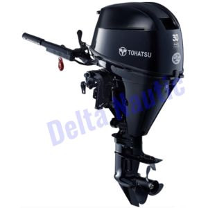 Tohatsu 30CV 4T arbre court démarrage électrique et TRIM barre franche
