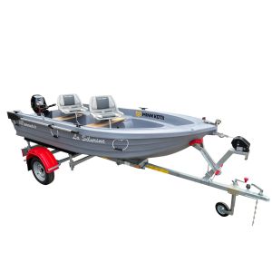 Pack Barque Mer Silurine Sport 373 Titanium + Remorque GT Grand Tourisme + 2 Sièges Conforts Luxes + 1 Hors Bord Tohatsu 6cv 4t