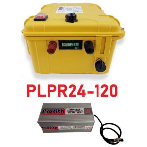 Valise Batterie Lithium 120Ah 24V + sortie régulée + chargeur offert