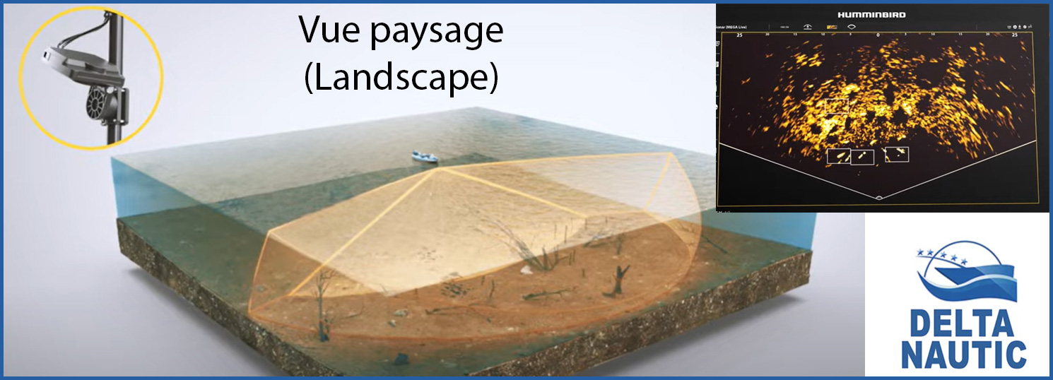 Mode Landscape sonde Humminbird Live Imaging