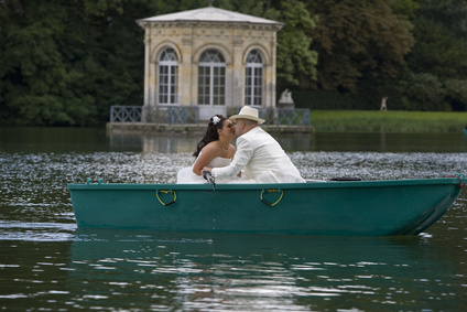 Promenade en barque en amoureux